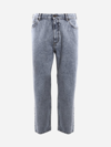 SAINT LAURENT CROPPED JEANS MADE OF DENIM