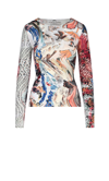Marine Serre White Second Skin T-shirt In Multicolor