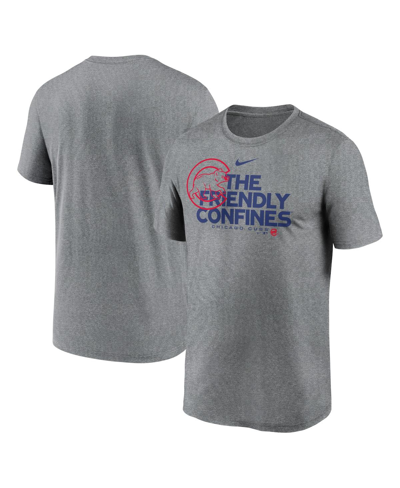 Nike Men's  Heathered Charcoal Chicago Cubs Local Rep Legend Performance T-shirt