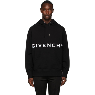 Givenchy Black Embroidered Logo Hoodie