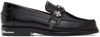 TOGA VIRILIS BLACK LEATHER LOAFERS