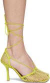 Bottega Veneta Stretch 90 Sandals In Mesh And Leather In Green