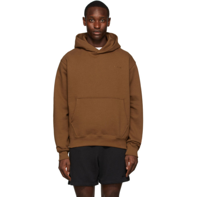 Adidas X Humanrace By Pharrell Williams Brown Basics Hoodie In Wild Brown
