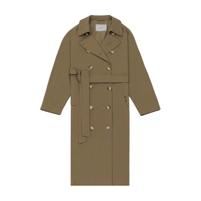 Axel Arigato Globe Trench Coat In Green