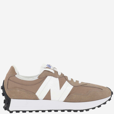 New Balance Ms327 Suede Nylon Sneakers In Brown