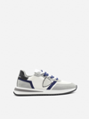 Philippe Model Tropez 2.1 Sneakers In White Suede And Fabric In White, Bluette