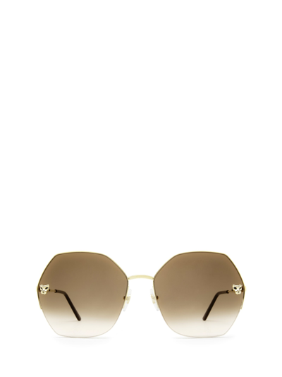Cartier Ct0332s Gold Female Sunglasses
