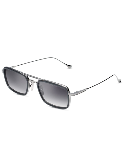 Dita Flight.008 - Smoke Grey Crystal / Black Palladium Sunglasses In Transparent Gray And Black