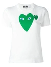 Comme Des Garçons Play Logo Print T-shirt In White
