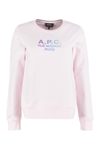 Apc Rue Madame Paris Cotton Sweatshirt In Pink