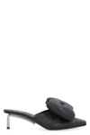 Off-white Allen Padded-bow Leather High-heel Mules In Black
