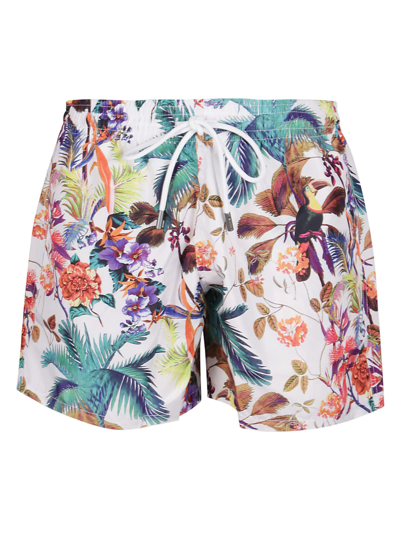 Etro Swimsuit With Multicolor Print In Bianco