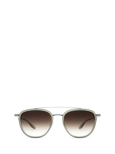 Barton Perreira Bp0014 Matte Transparent Green / Pewter Unisex Sunglasses