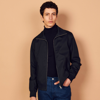 Sandro Zip-up Jacket In Marine