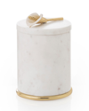 Michael Aram Calla Lily Round Marble, Natural Brass & White Enamel Container