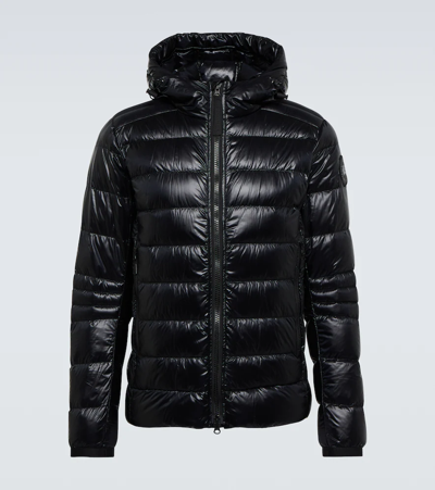 Canada Goose Crofton Slim-fit Recycled Nylon-ripstop Hooded Down Jacket In Black
