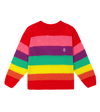 The Animals Observatory Red Logo Bull Striped Sweater In Red