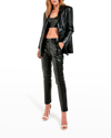 As By Df Jordan Recycled Leather Boyfriend Blazer In Black