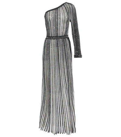 【MISSONI】One-shoulder striped maxi dress マキシドレス MISSONI One-shoulder striped knitted maxi dress | Harvey Nichols