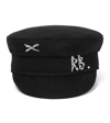 RUSLAN BAGINSKIY EMBELLISHED WOOL BAKER BOY CAP