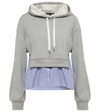 Veronica Beard Hockley Cotton Drawstring Sweatshirt In Heather Grey