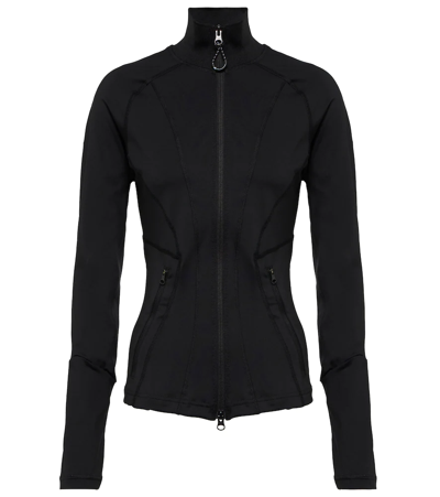 Adidas By Stella Mccartney Truepursuit 分层式运动上衣 In Black