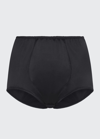 Dolce & Gabbana Satin-finish High-waisted Briefs In Bordeaux Scuro