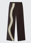 Ahluwalia Expression Tailored Trousers In Brown Beige Blue
