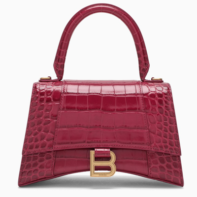 Balenciaga Raspberry Coco-print Medium Hourglass Bag In Red