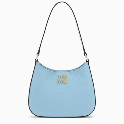 Miu Miu Light Blue Leather Shoulder Bag
