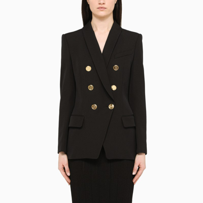 Balmain Black Double-breasted Blazer