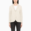 HARRIS WHARF LONDON CREAM COTTON SINGLE-BREASTED JACKET