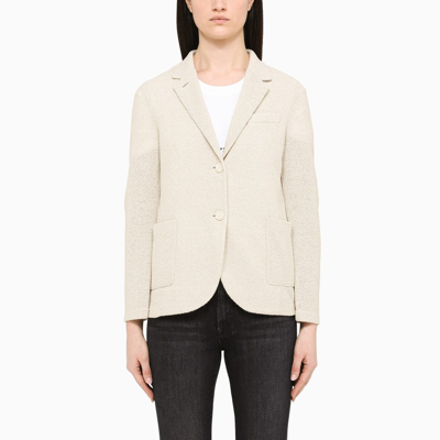 Harris Wharf London Cream Cotton Single-breasted Jacket In Beige