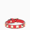 Valentino Garavani Red Rockstud Bracelet In Rouge Pur