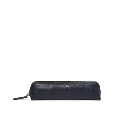 Smythson Pencil Case In Ludlow In Navy
