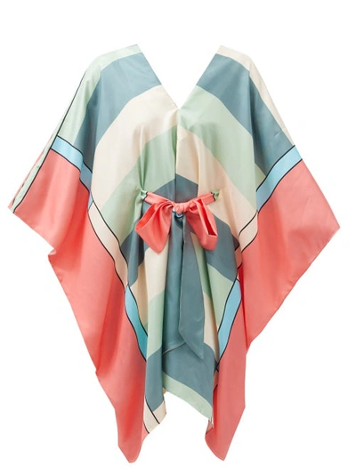 Louisa Parris The Formentera Abstract-print Silk Dress In Multi