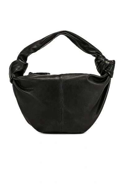 Bottega Veneta The Teen Double Knot Leather Top Handle Bag In Black