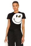 Raf Simons Black Smiley Edition Graphic T-shirt In Black