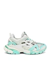 Balenciaga Women's Track 2 Low Top Sneakers In Mint & Beige & Grey