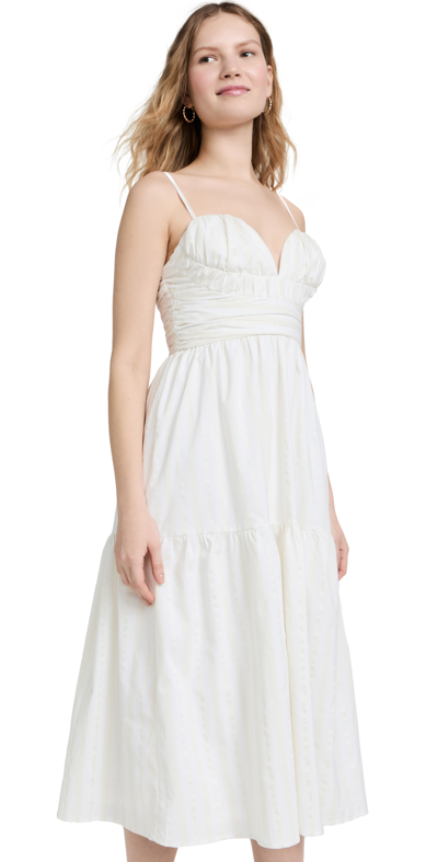 Moon River Sweetheart Dress In White