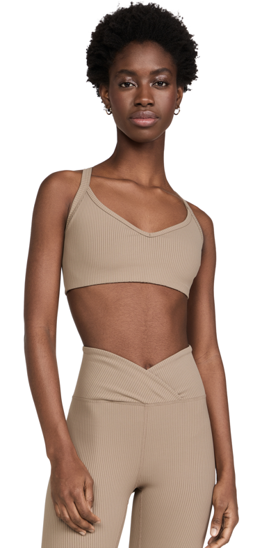 Year Of Ours Ribbed Curve Bralette In Caribou