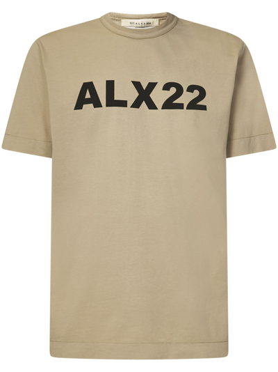 Alyx Cotton T-shirt With Logo In Beige