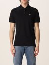 Emporio Armani Polo Shirt In Cotton In Blau