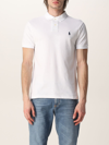 Polo Ralph Lauren Custom Slim Fit Jersey Crewneck T-shirt Man T-shirt Off White Size Xxl Cotton In White