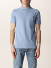 Polo Ralph Lauren Cotton Polo Shirt With Logo In Sky Blue