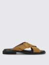 Camper Edy Leather Sandals In 棕色