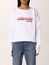 Philosophy Di Lorenzo Serafini Logo-print Wide-neck Sweatshirt In 白色