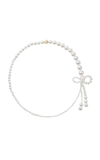 Sophie Bille Brahe Peggy Rosette 14k Yellow Gold Pearl Necklace In White
