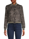 R13 WOMEN'S LEOPARD-PRINT WOOL-BLEND ROADIE JACKET