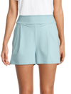 Susana Monaco High-waist Pleated Wide-leg Shorts In Breathe